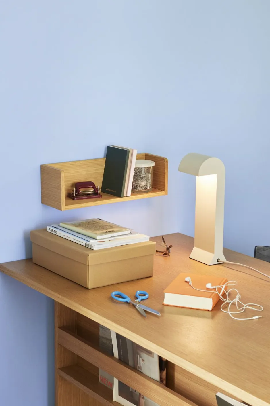 Bordlamper<Hübsch Soothe Bordlampe Lysegrå