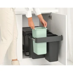 Skraldespande<Brabantia Sort&Go Indbygningsmodul, 10+ 10+ 2