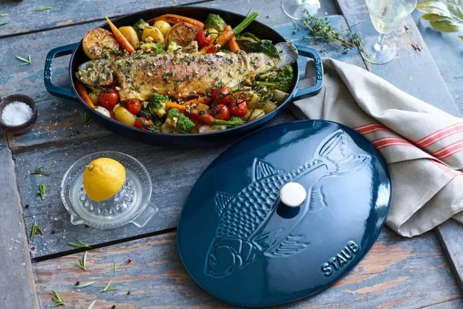 Køkkenartikler<Staub Specialities Ovnfad Fisk 33 cm, Støbejern