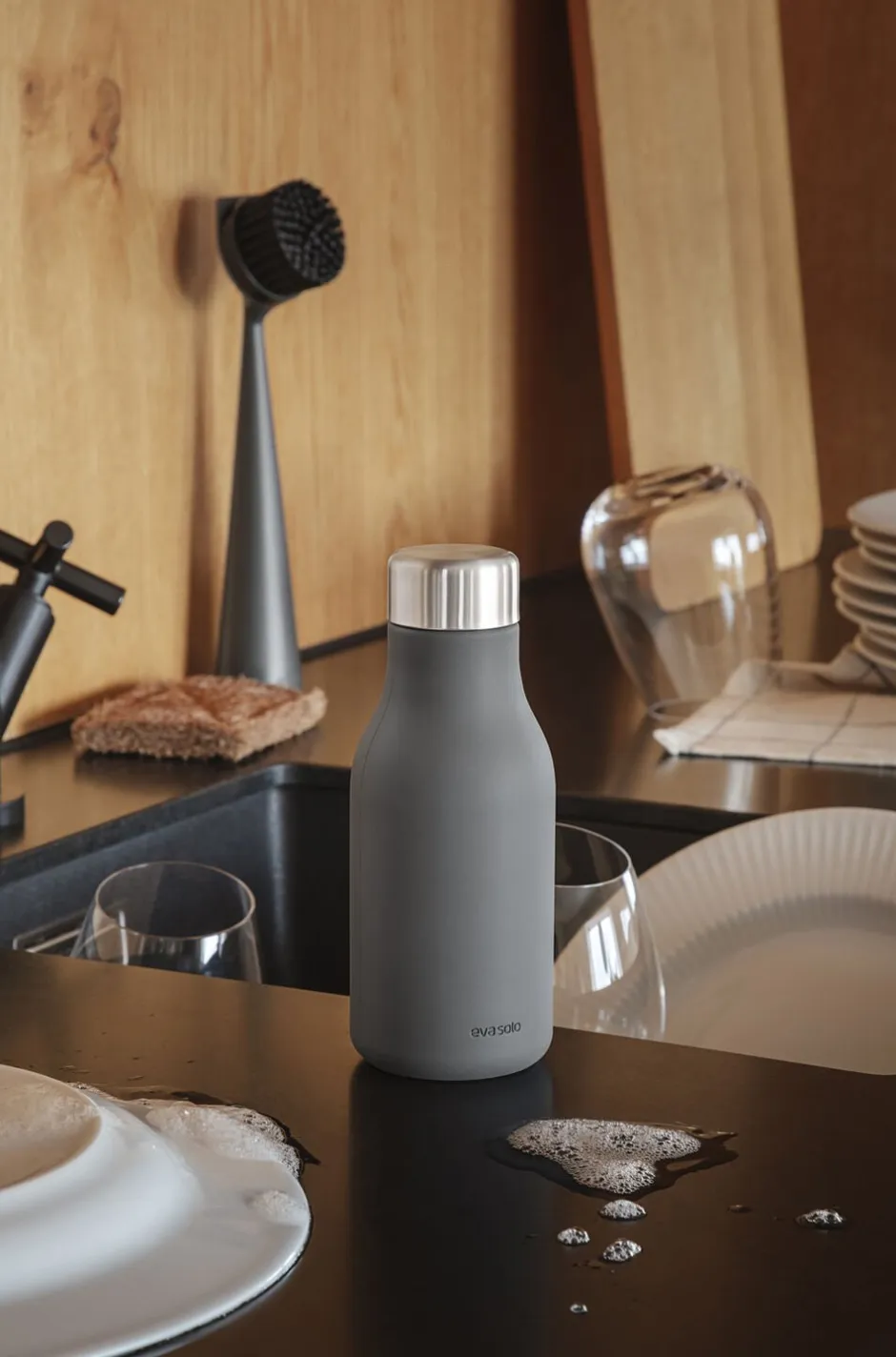 Badeværelsestilbehør<Eva Solo Squeeze sæbedispenser Egrey