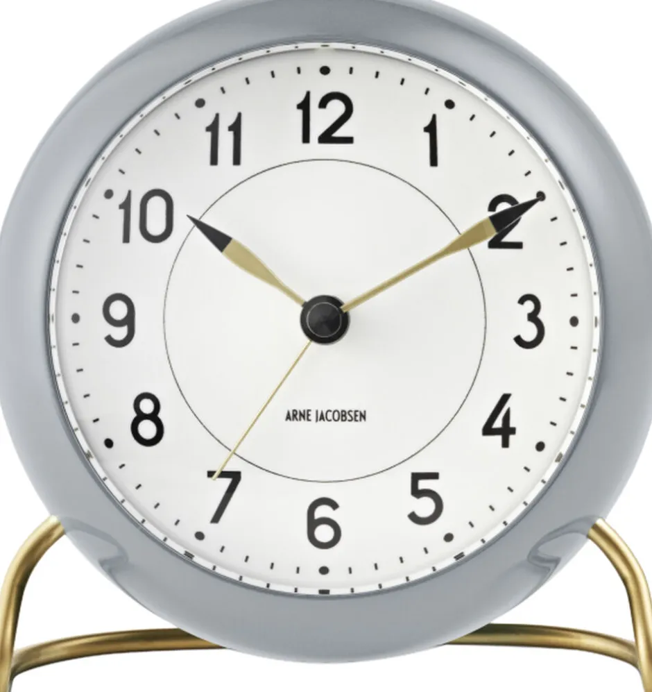 Ure & Vejrstationer<Arne Jacobsen Clocks Station bordur, grå/hvid