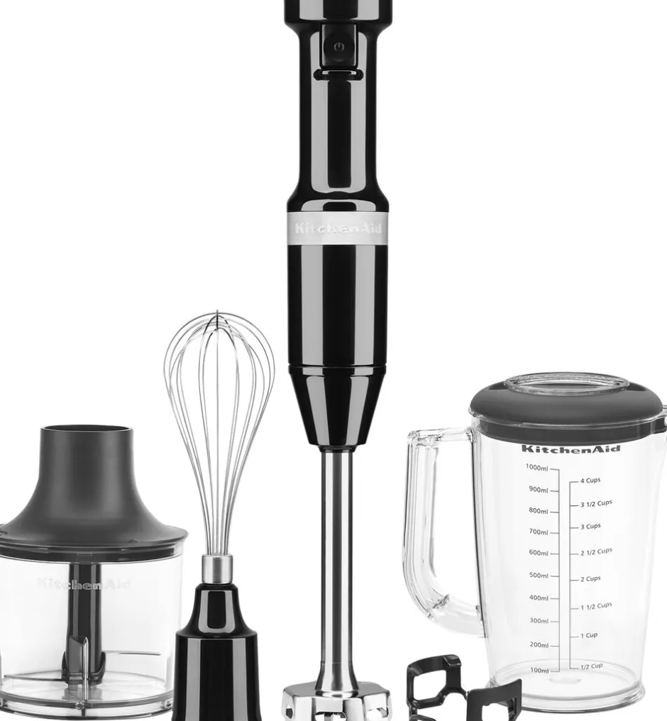 Køkkenmaskiner<KitchenAid Stavblender sæt, 180 Watt Black