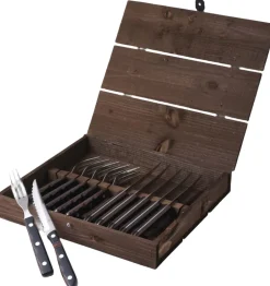 Bestik<Gense Steakbestik/grillbestik Old farmer classic 12 dele Træ/Stål