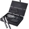 Bestik<Gense Steakbestik/grillbestik Old Farmer black 8 dele Sort/Stål