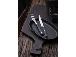 Bestik<Gense Steakbestik/grillbestik Old Farmer black 8 dele Sort/Stål