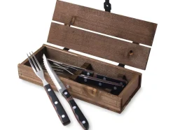 Bestik<Gense Steakbestik/grillbestik Old farmer classic 4 dele Træ/Stål