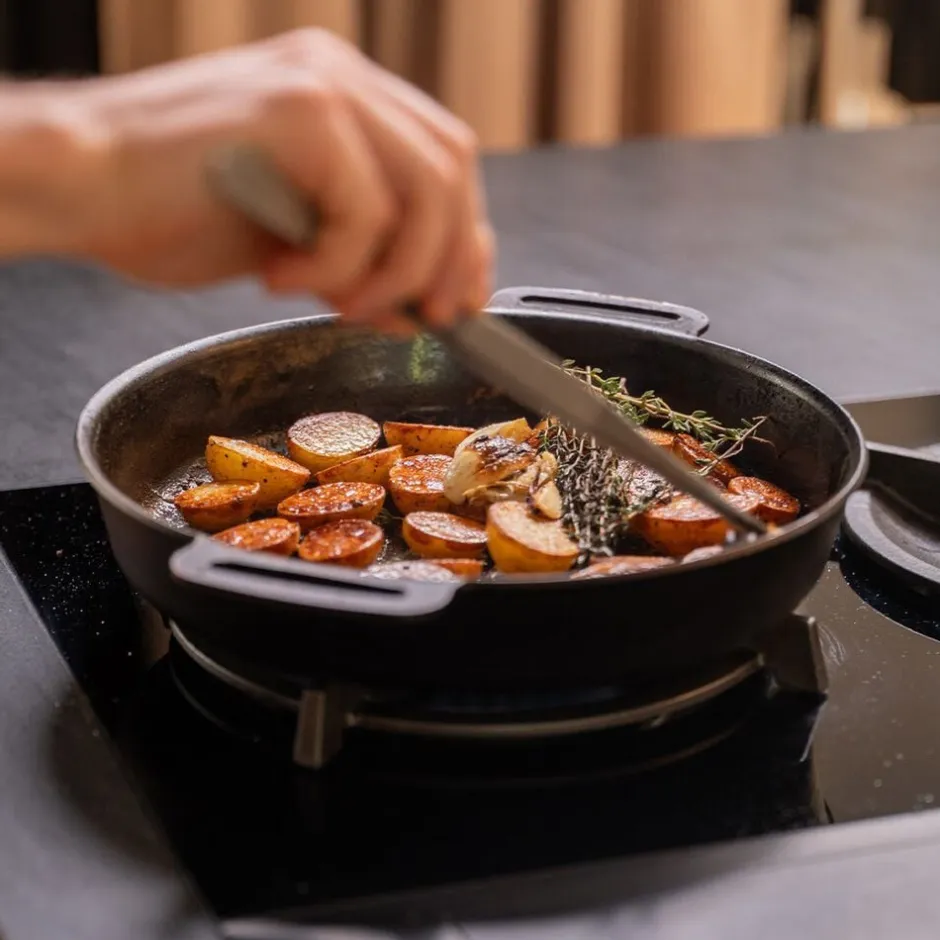 Gryder & Pander<Gastrotools Stegepande – Carbonstål – Dobbelthåndtag