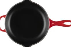 Gryder & Pander<Le Creuset Stegepande i støbejern 23cm Cerise