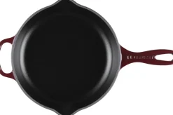Gryder & Pander<Le Creuset Stegepande støbejern 23cm Garnet