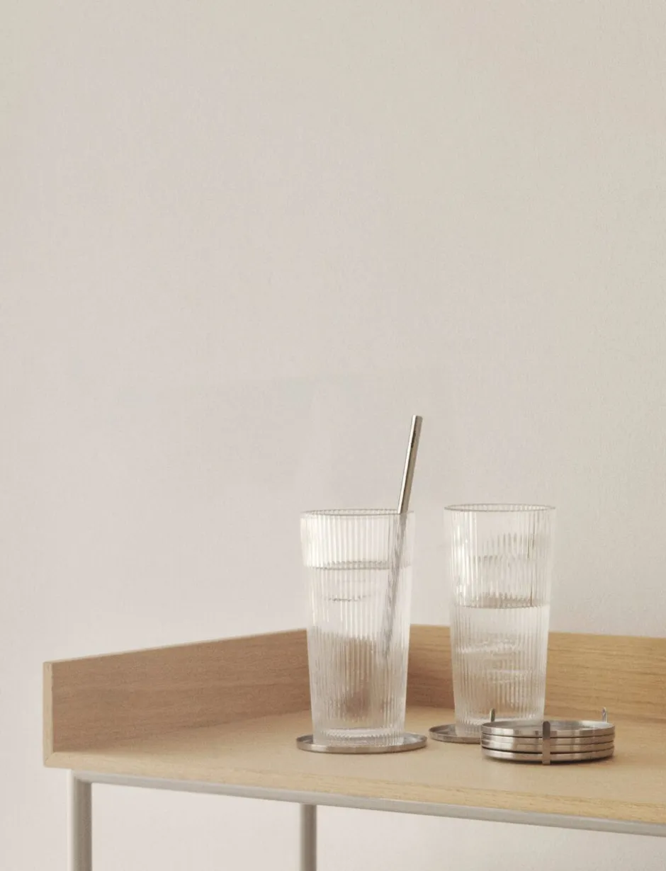 Bar & Vin<Stelton genanvendelige sugerør 4 Stk steel