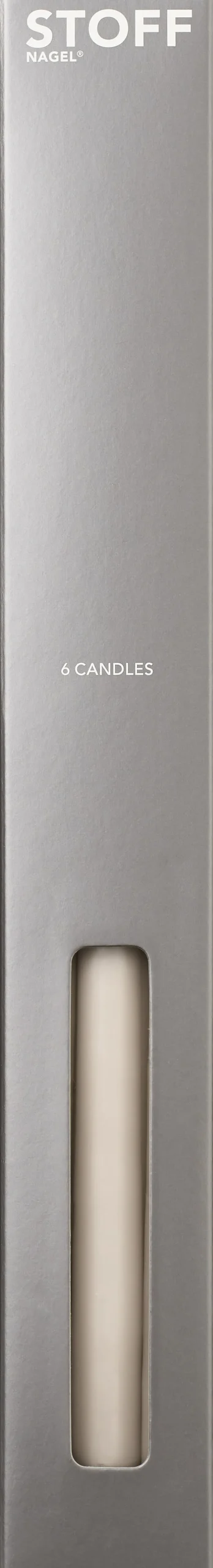 Lys & Lysestager<STOFF Nagel STOFF candles by Ester&Erik - 6 stk i gaveæske, sand
