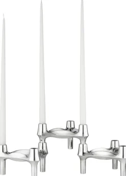 Lys & Lysestager<STOFF Nagel ® BMF stage krom