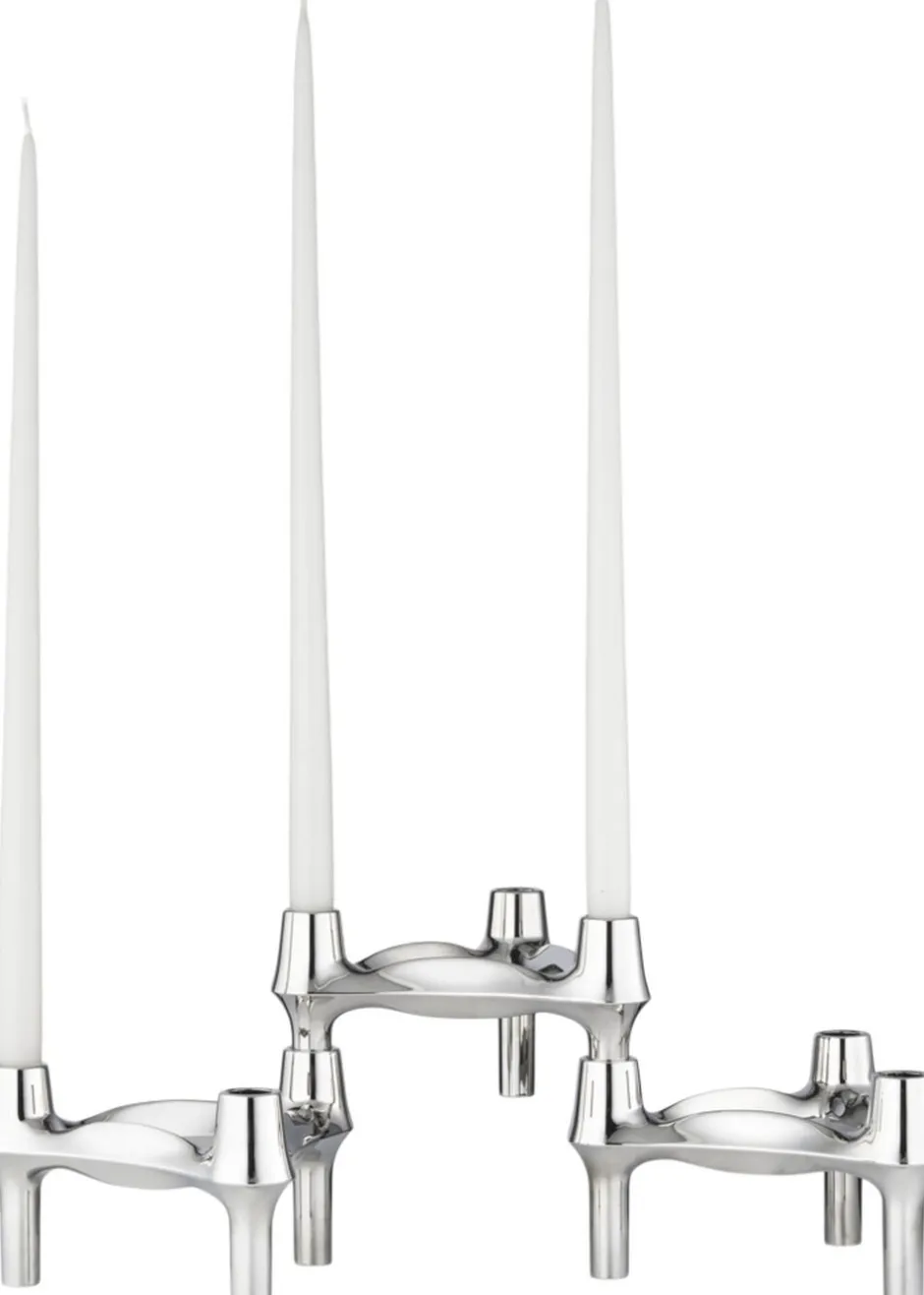Lys & Lysestager<STOFF Nagel ® BMF stage krom