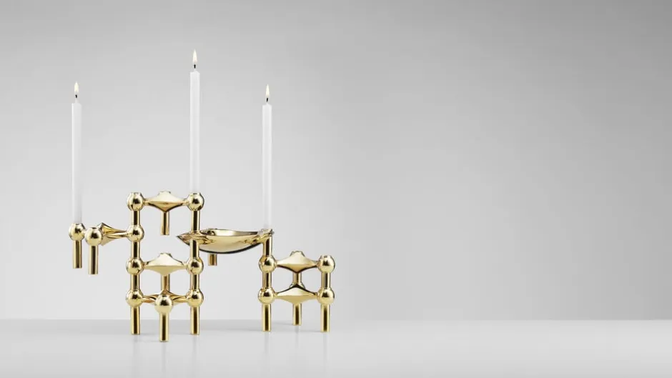 Lys & Lysestager<STOFF Nagel ® Bowl/skål messing