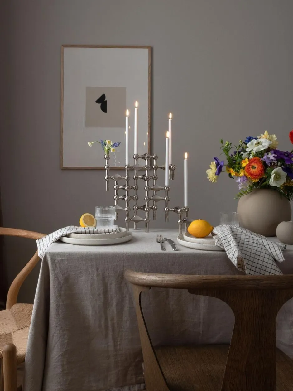 Lys & Lysestager<STOFF Nagel ® lysestage krom