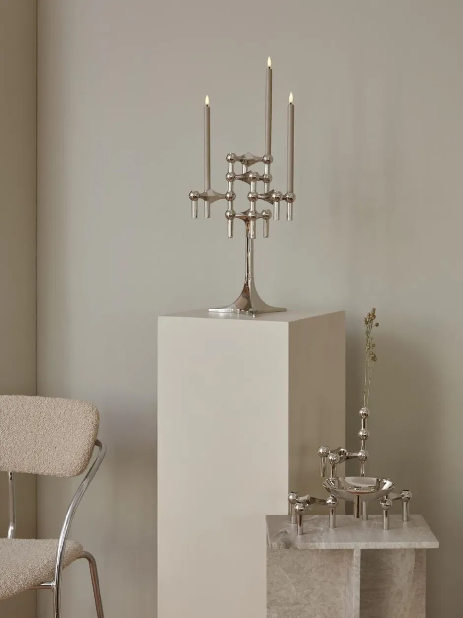 Lys & Lysestager<STOFF Nagel ® lysestage krom