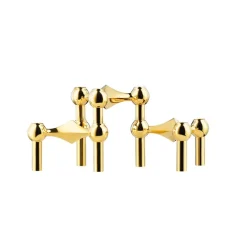 Lys & Lysestager<STOFF Nagel ® 3-pak lysestage messing