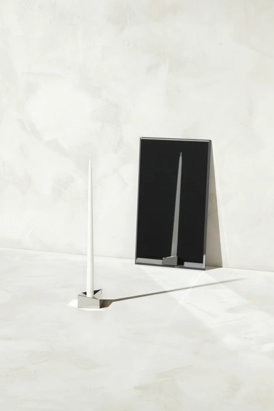 Lys & Lysestager<STOFF Nagel reflect candle holder, small - chrome/krom