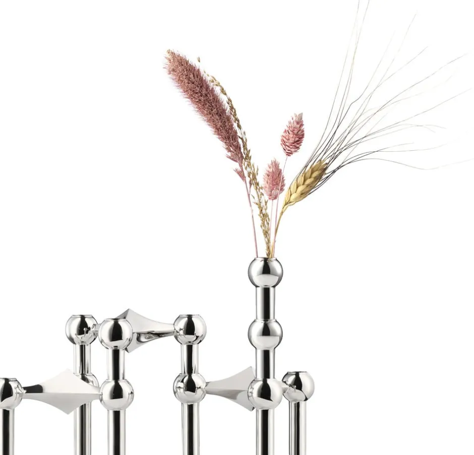 Lys & Lysestager<STOFF Nagel ® vase til lysestage, krom