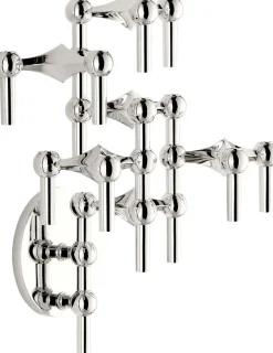 Lys & Lysestager<STOFF Nagel wall hanger - chrome
