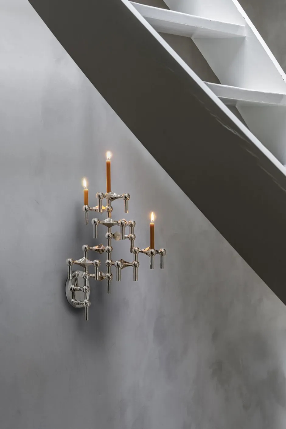Lys & Lysestager<STOFF Nagel wall hanger - chrome