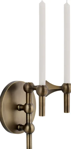 Lys & Lysestager<STOFF Nagel wall hanger - bronzed brass/bruneret messing