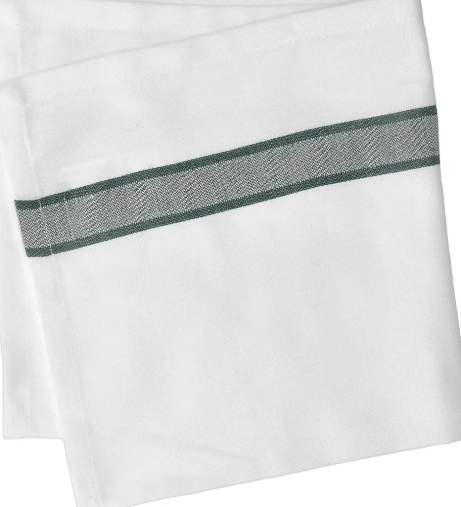 Tekstiler Til Borddækning<Pillivuyt Stofserviet 45 x 45 cm Grøn/Hvid 100% ny bomuld