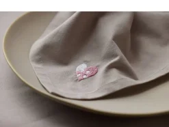 Tekstiler Til Borddækning|Juleservietter<Södahl Stofservietter Christmas Hearts Embroidery 4 stk. Rose