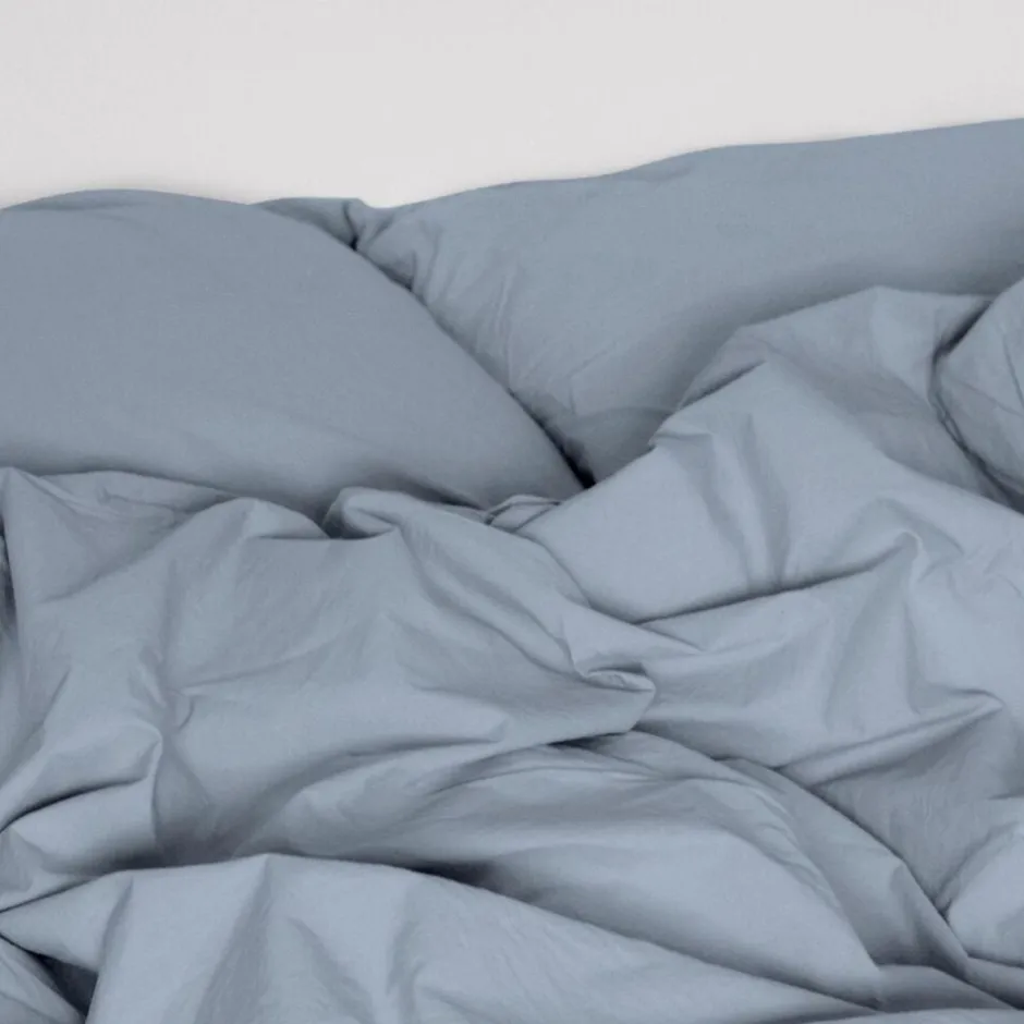 Sengetøj & Lagner<Sekan Stonewashed percale sengesæt Dueblå