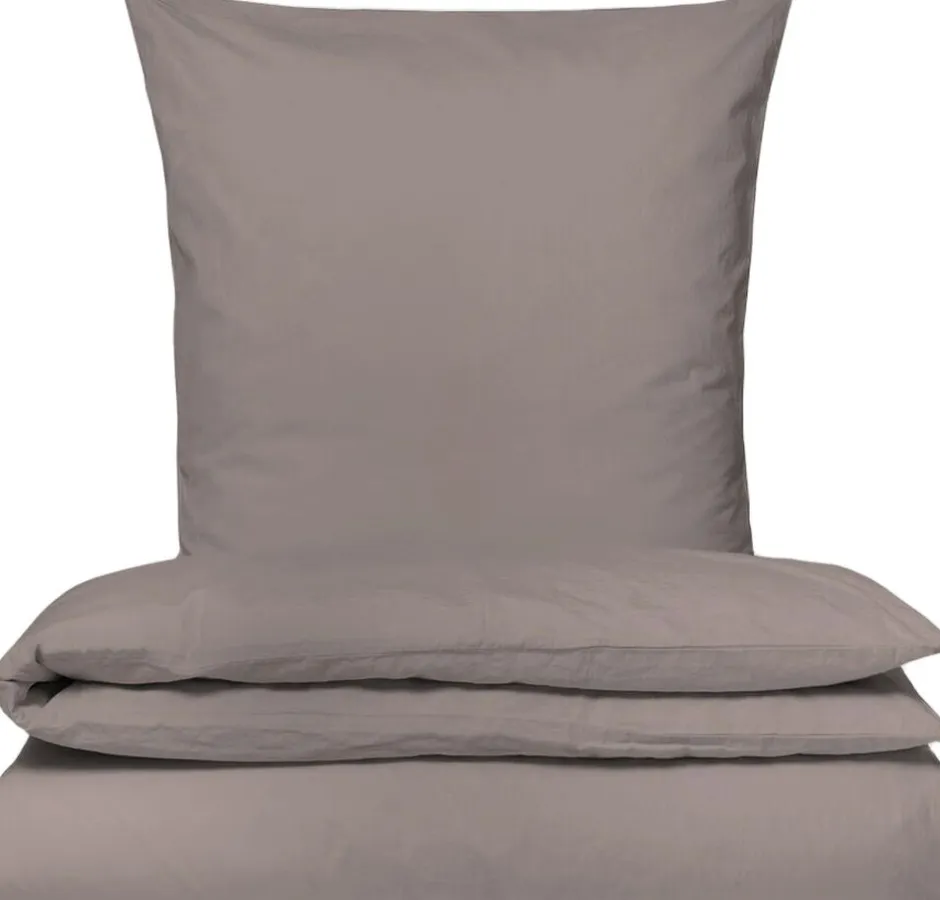 Sengetøj & Lagner<Sekan Stonewashed satin sengesæt Brun