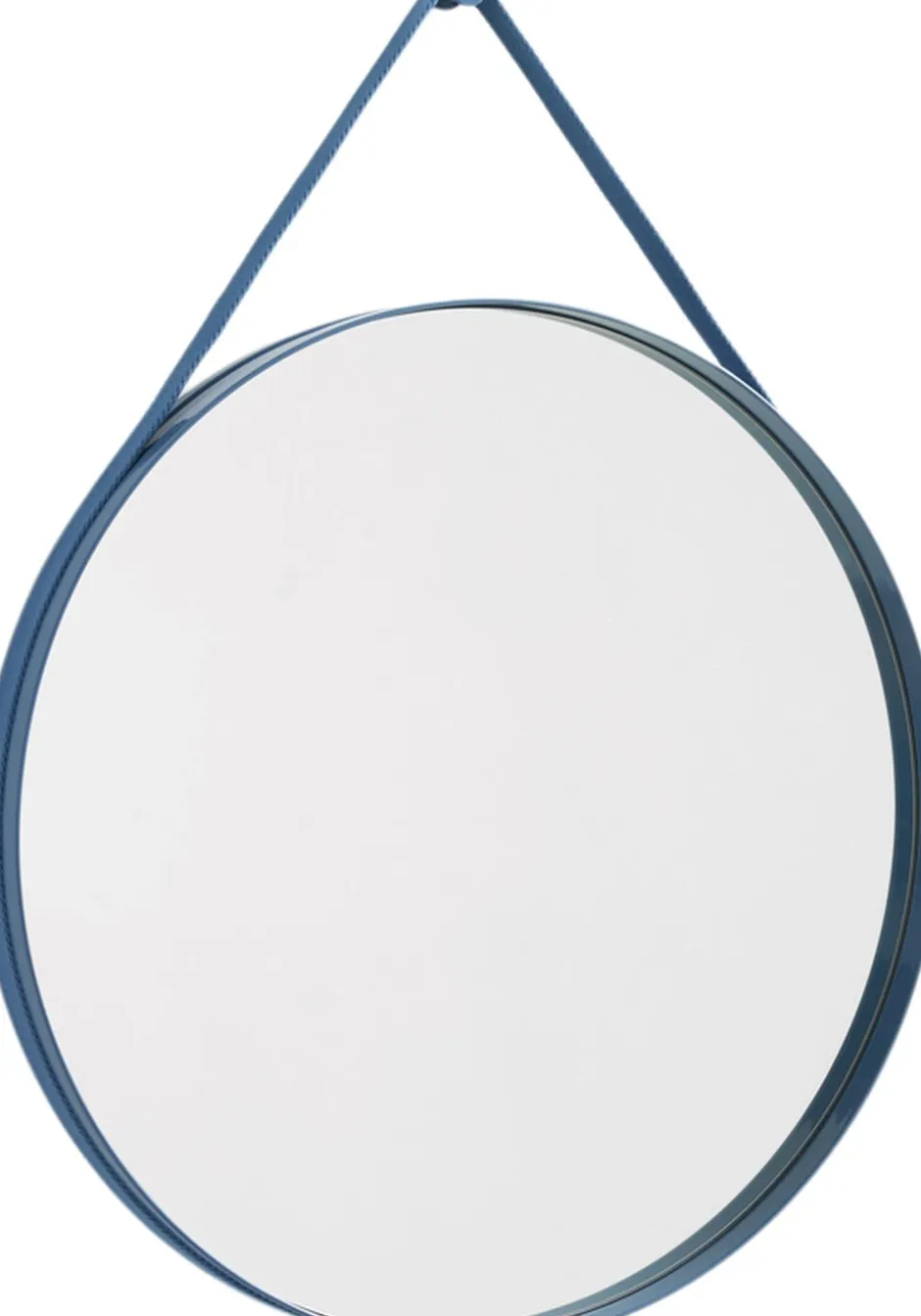 Spejle<Hay Strap Mirror No 2, Ø70 Blue