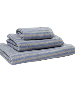 Håndklæder<Magasin du Nord Collection Stripe GOTS Pumice stone/blue blizzard