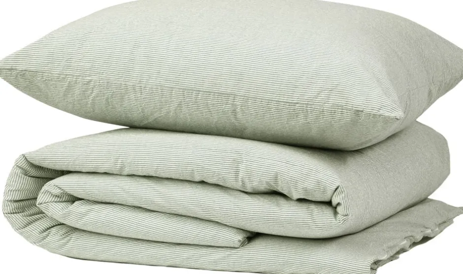 Sengetøj & Lagner<Magasin du Nord Collection Stripe washed sængesæt Green/white