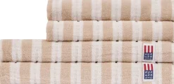 Håndklæder<Lexington Striped Terry Towel Lt beige/off white