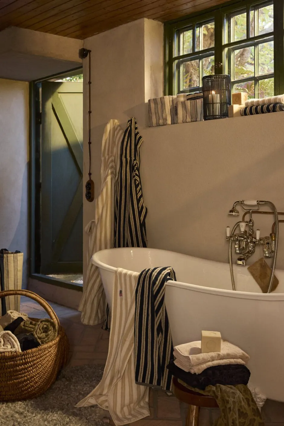 Håndklæder<Lexington Striped Terry Towel Lt beige/off white