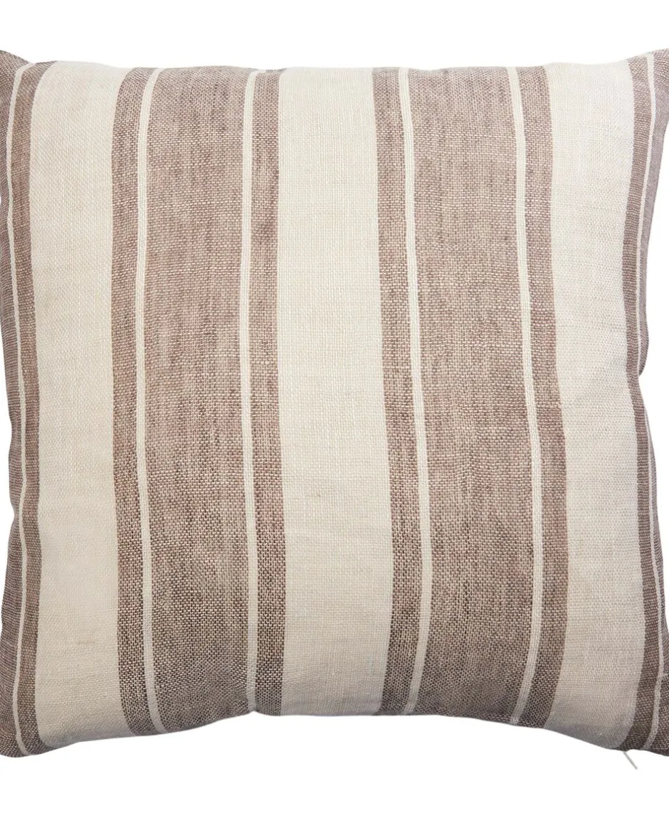Puder<Magasin du Nord Collection STRIPE/TAUPE, PYNTEPUDE 48x48 CM