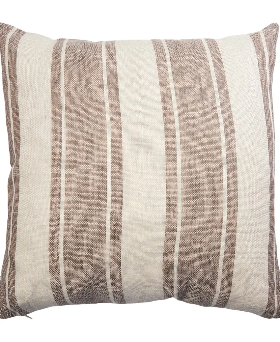 Puder<Magasin du Nord Collection STRIPE/TAUPE, PYNTEPUDE 48x48 CM