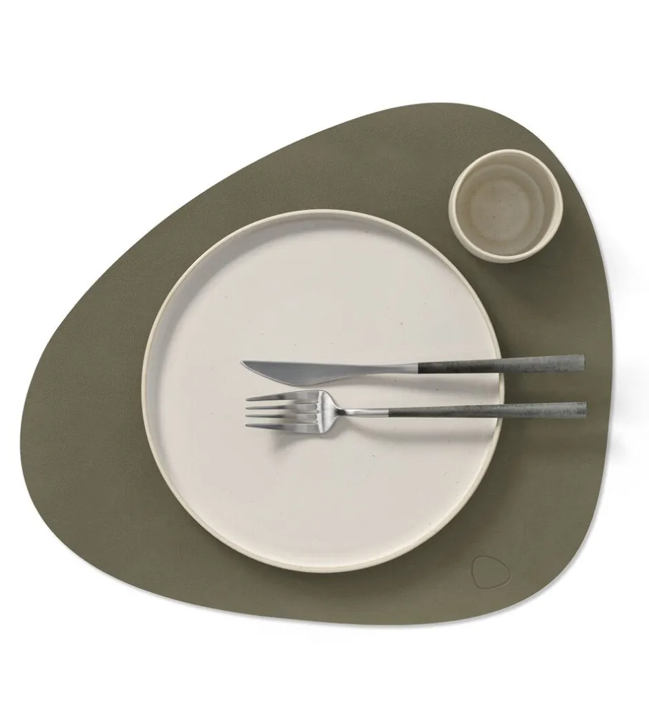 Tekstiler Til Borddækning<LIND DNA Table Mat Curve L Nupo Army Green