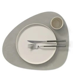 Tekstiler Til Borddækning<LIND DNA TABLE MAT CURVE L (37x44cm) NUPO light grey