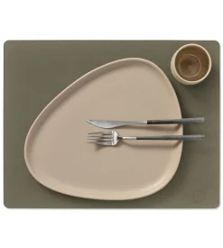 Tekstiler Til Borddækning<LIND DNA Table Mat Square L Nupo Army Green