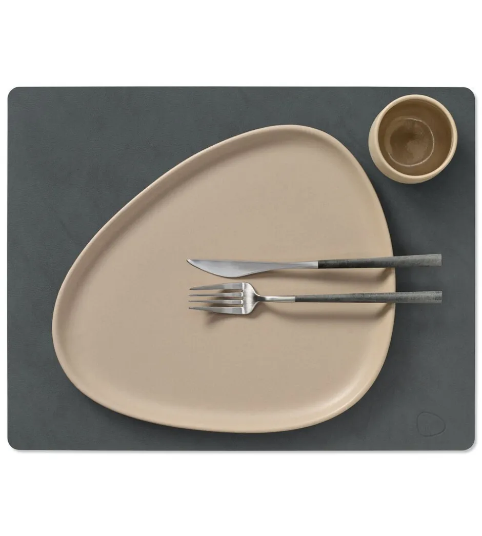 Tekstiler Til Borddækning<LIND DNA TABLE MAT SQUARE L (35x45cm) NUPO anthracite