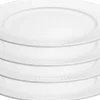 Tallerkener<Pillivuyt Tallerken flad Plissé 28 cm 4 stk. Hvid