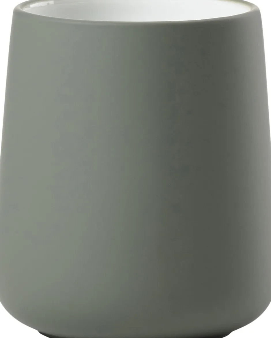 Badeværelsestilbehør<Zone Tandbørstekrus Nova Olive green