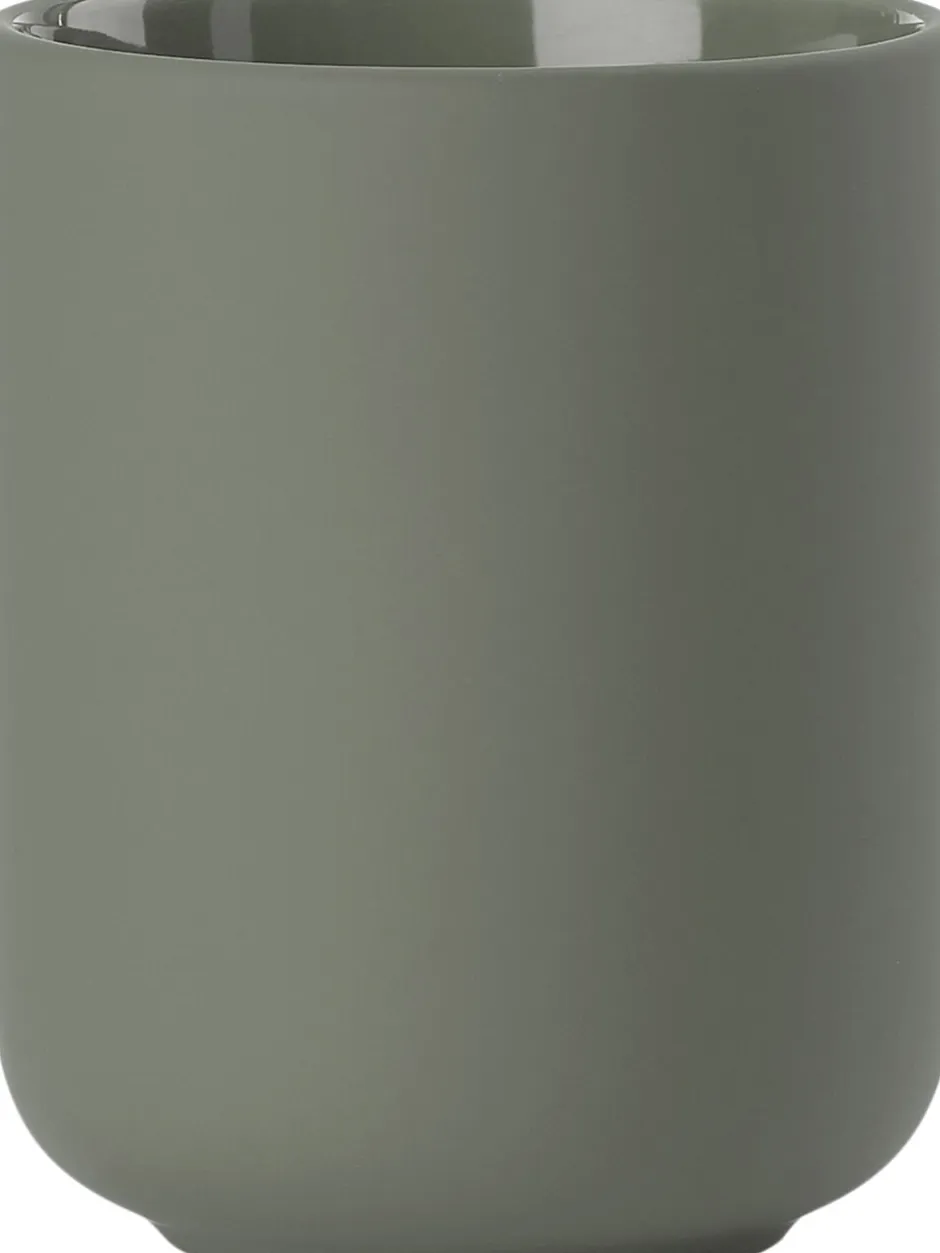 Badeværelsestilbehør<Zone Tandbørstekrus Ume Olive green