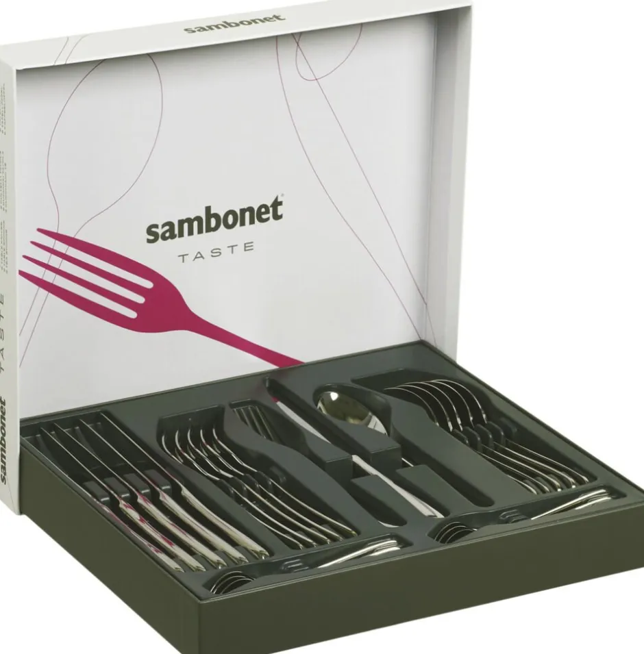 Bestik<Sambonet Taste, Edelstahl Rostfrei, bestiksæt 24pcs sh