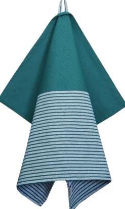 Tekstiler Til Køkkenet<Magasin du Nord Collection Tea Towels 50x70 cm MIX - Stripe dark green