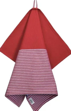 Tekstiler Til Køkkenet|Juletekstiler<Magasin du Nord Collection Tea Towels 50x70 cm MIX Stripe dark red