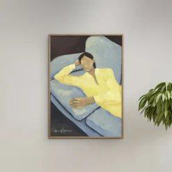 Plakater & Rammer<The Poster Club x Hanna Peterson - Blue Sofa Flerfarvet