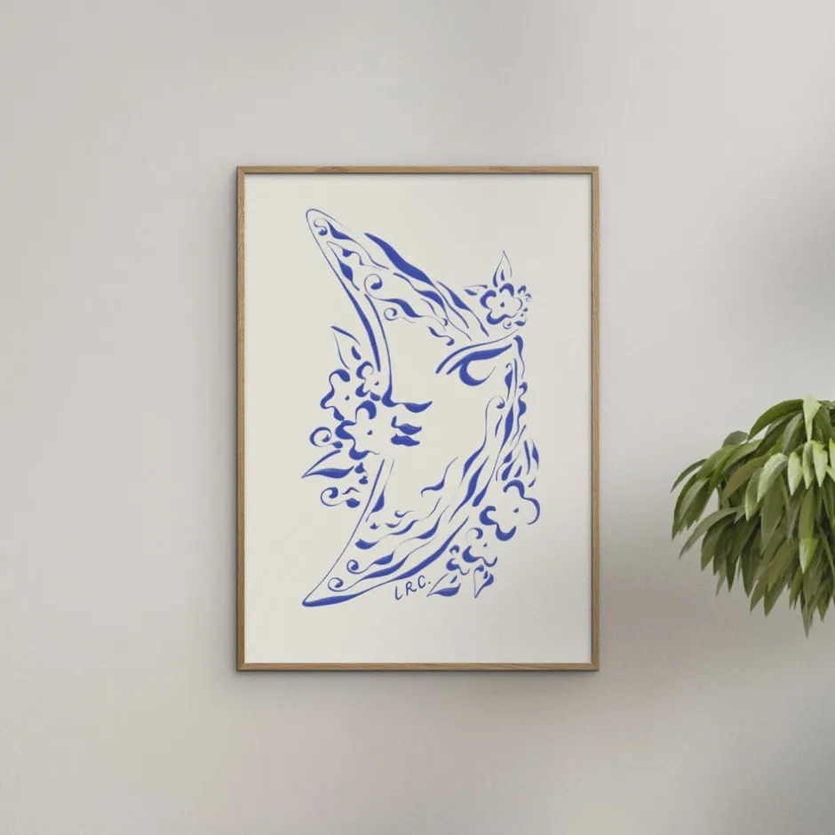 Plakater & Rammer<Poster & Frame The Poster Club x Lucrecia Rey Caro - Dreaming Moon Flerfarvet