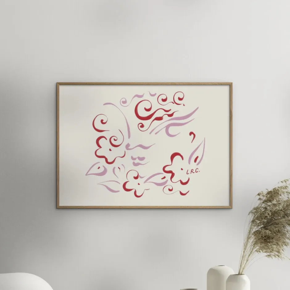 Plakater & Rammer<Poster & Frame The Poster Club x Lucrecia Rey Caro - Dreaming Moon Flerfarvet